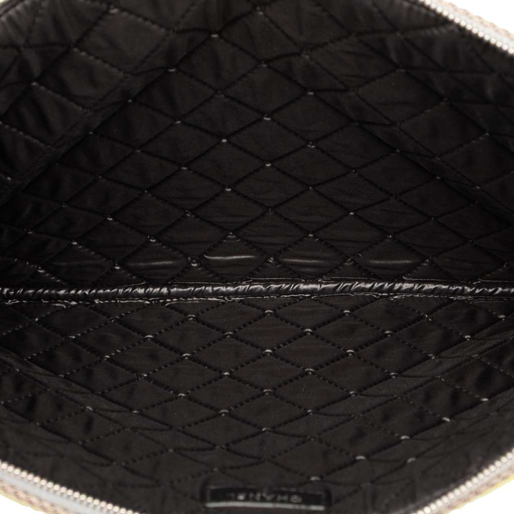 Chanel Large Quilted Nylon Fluo Boy O Case Clutch - 4