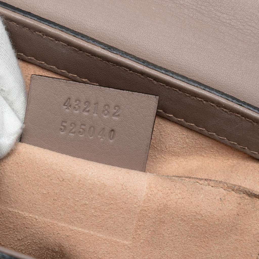 Gucci Small GG Supreme Pearl Studded Padlock Crossbody - Side view