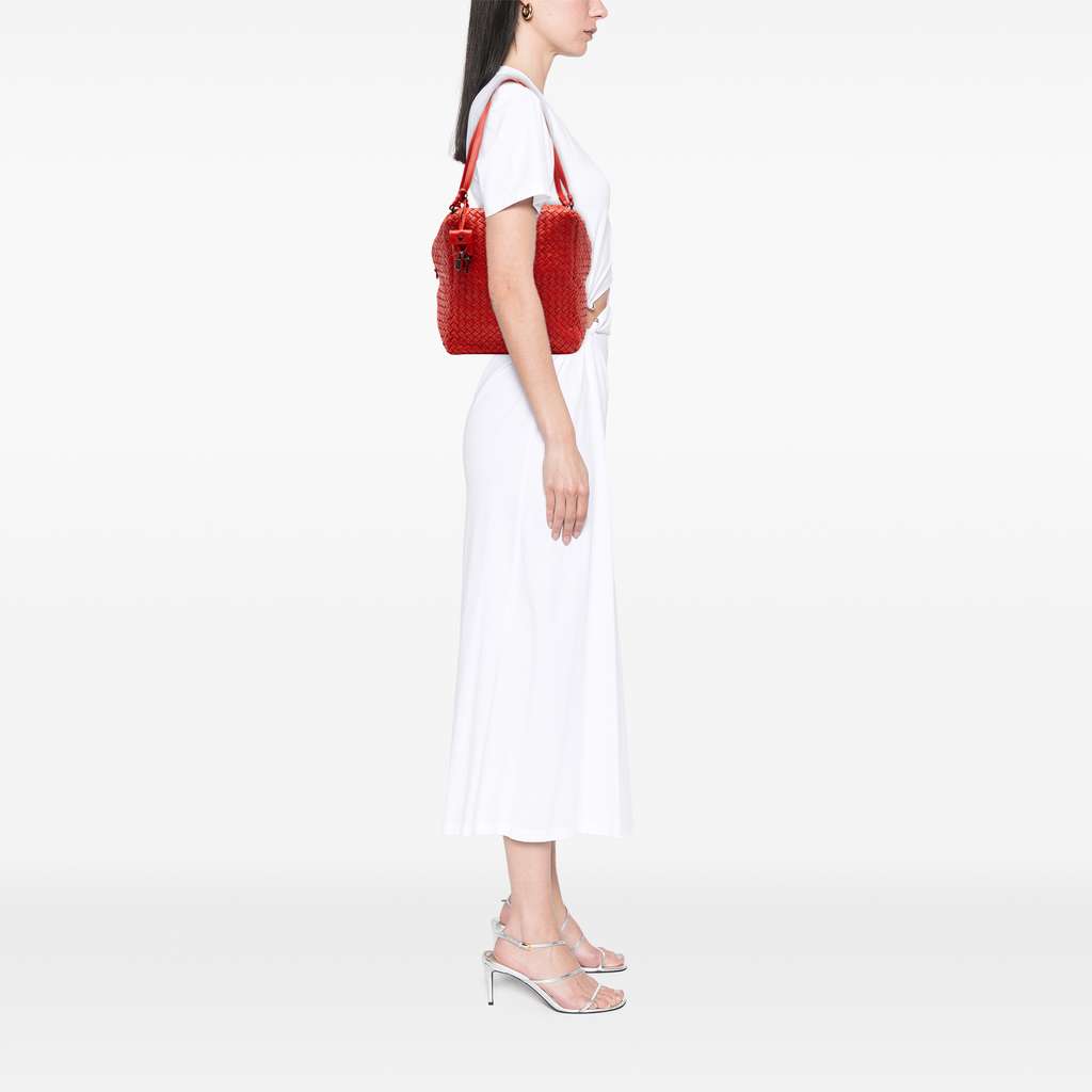 Bottega Veneta Nappa Intrecciato Cube Shoulder Bag - Detail 2