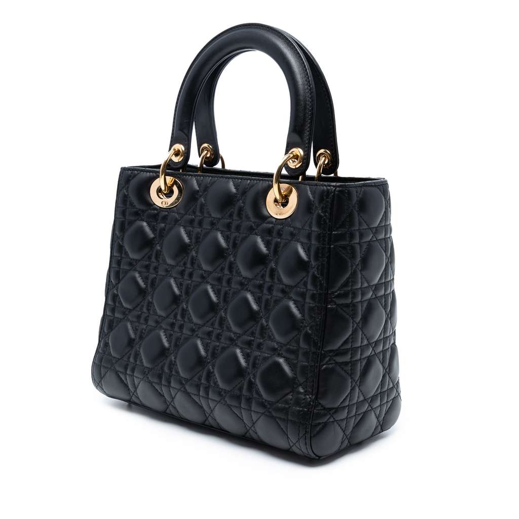 Dior Medium Lambskin Cannage Lady Dior - 2