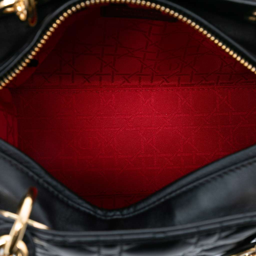 Dior Medium Lambskin Cannage Lady Dior - 4