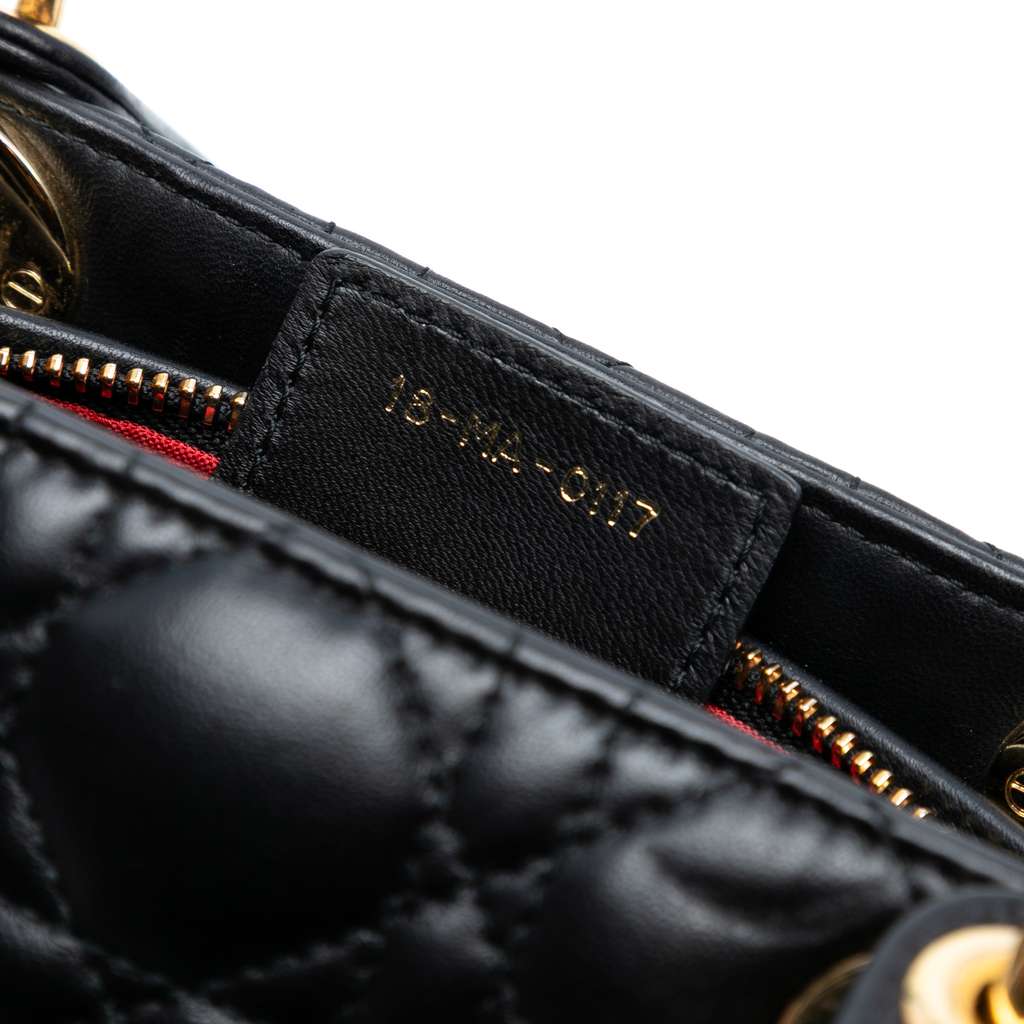 Dior Medium Lambskin Cannage Lady Dior - 5