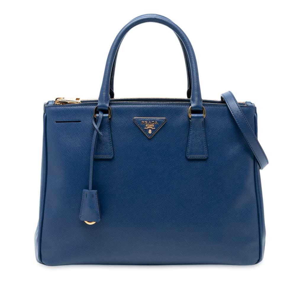 Prada Medium Saffiano Lux Galleria Double Zip Satchel