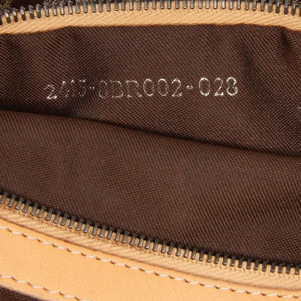 Fendi Zucchino Canvas Double Flap Shoulder Bag - Side view