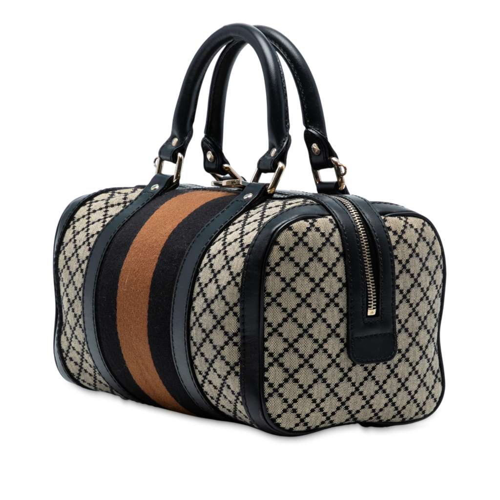 Gucci Small GG Canvas Web Joy Boston Bag - Back view