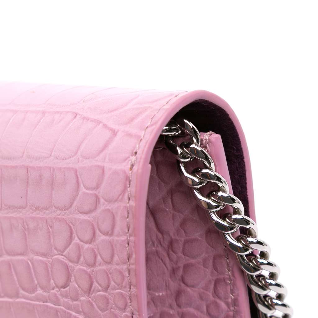 Alexander Mcqueen Small Crocodile Embossed Calfskin Skull Crossbody - Image 10