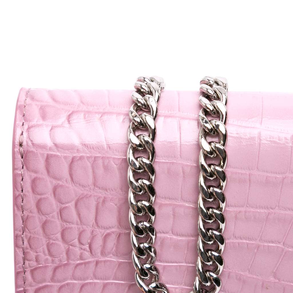 Alexander Mcqueen Small Crocodile Embossed Calfskin Skull Crossbody - Image 11