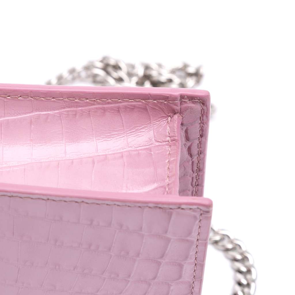 Alexander Mcqueen Small Crocodile Embossed Calfskin Skull Crossbody - Image 12