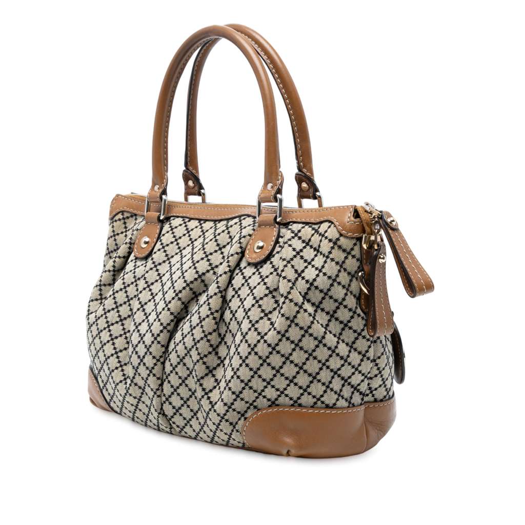 Gucci Diamante Canvas Sukey Satchel - Back view