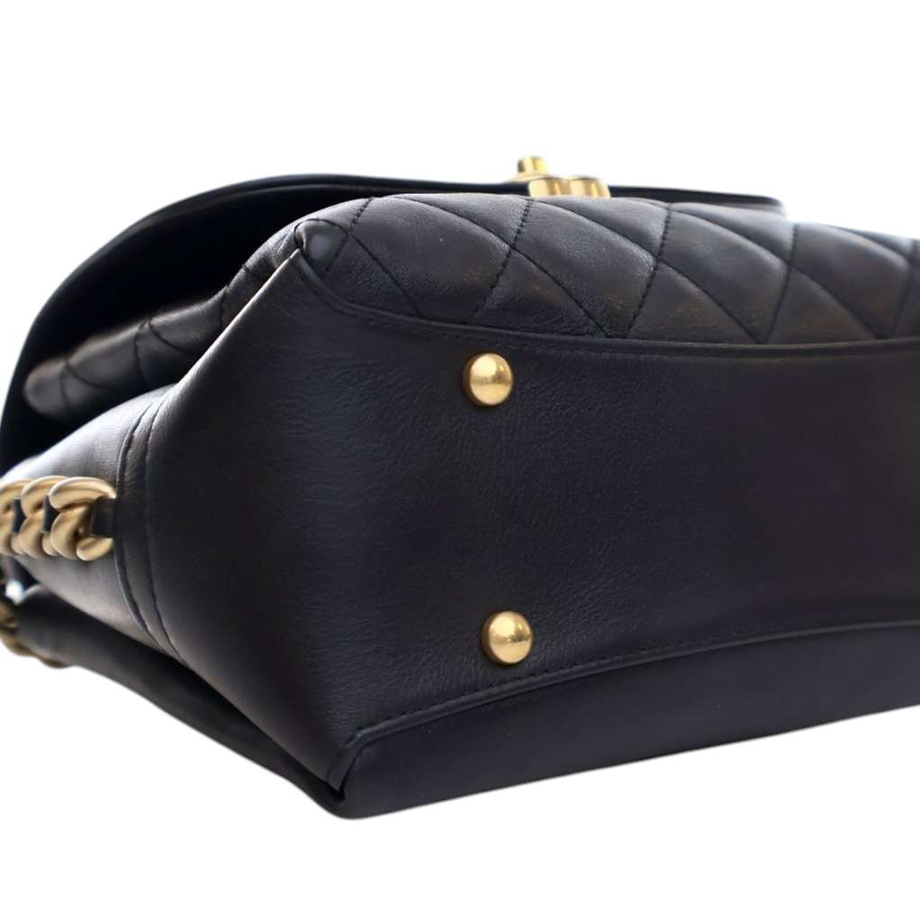 Chanel Quilted Goatskin Side Chain Compartment Flap - Image 12