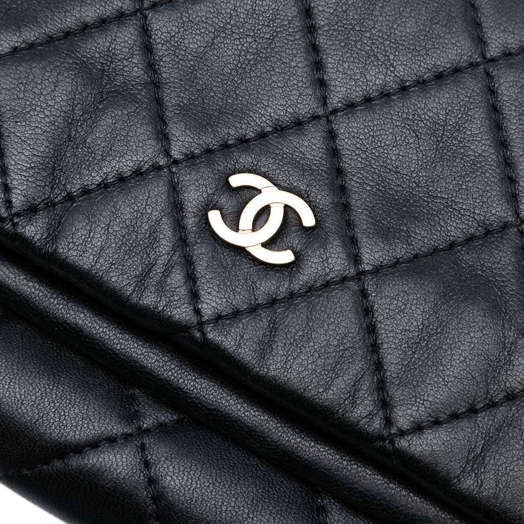 Chanel Quilted Lambskin CC Beauty Foldover Clutch - Detail 1
