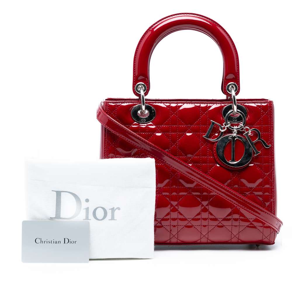 Dior Medium Patent Cannage Lady Dior - Image 10