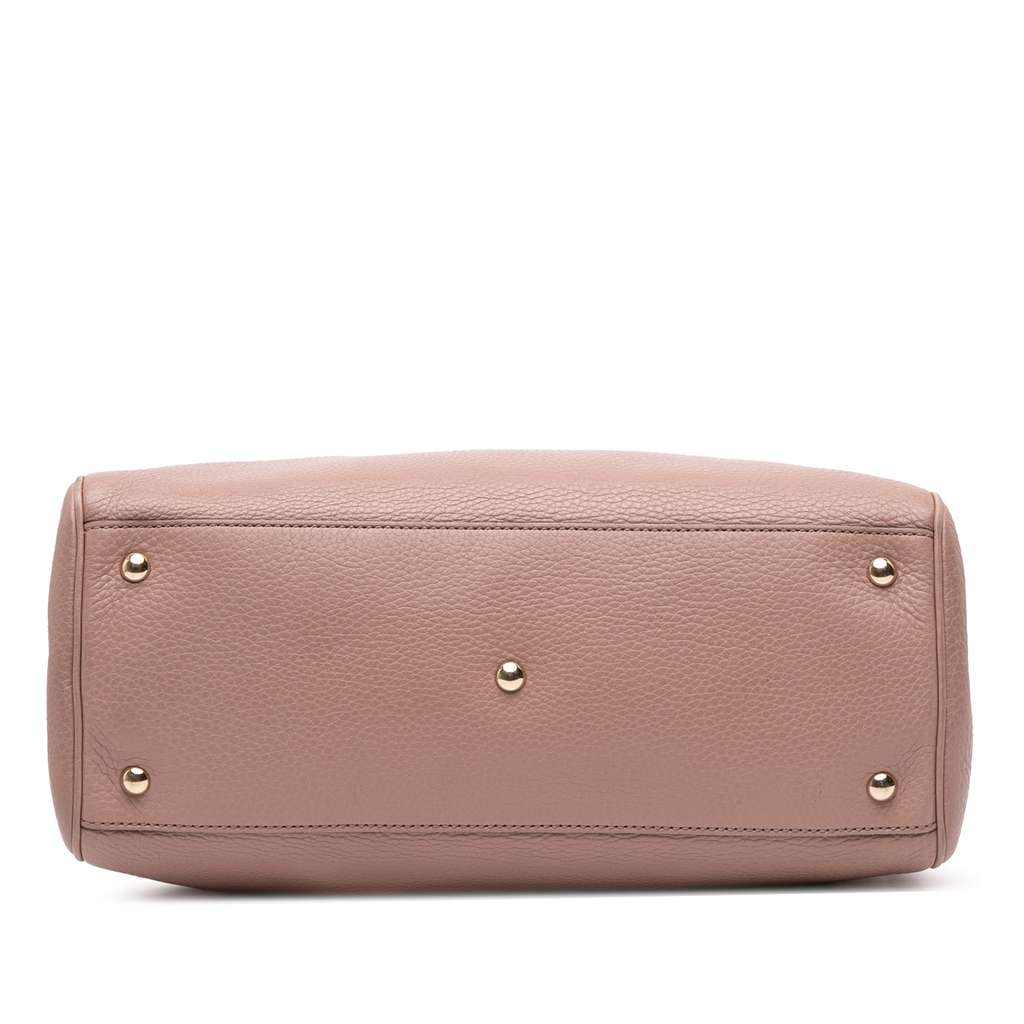 Gucci Medium Calfskin Bamboo Shopper Satchel - Image 6