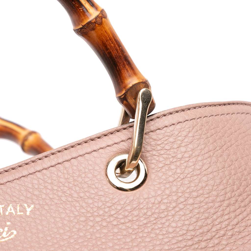Gucci Medium Calfskin Bamboo Shopper Satchel - Image 10