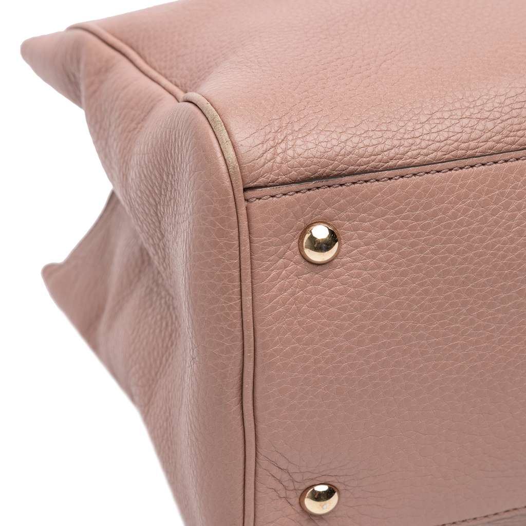 Gucci Medium Calfskin Bamboo Shopper Satchel - Image 11