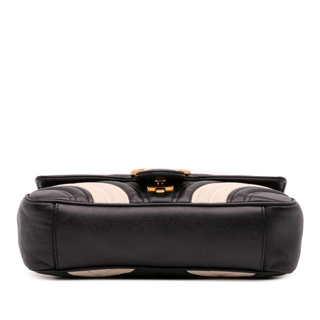 Gucci Medium GG Marmont Bicolor Matelasse Leather Shoulder Bag - Image 6