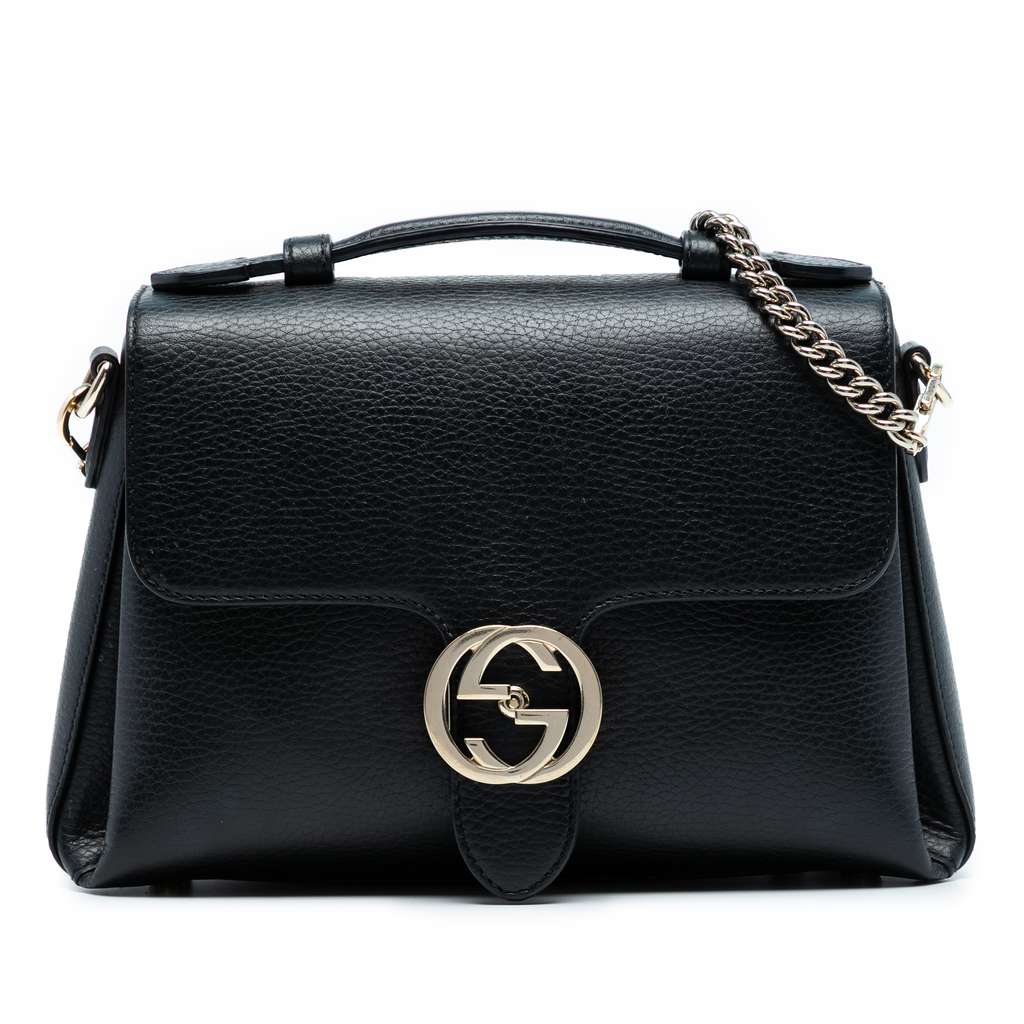 Gucci Small Dollar Calf Interlocking G Satchel