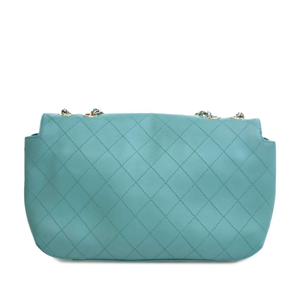 Chanel Medium Stitched Calfskin Covered CC Flap - Back view