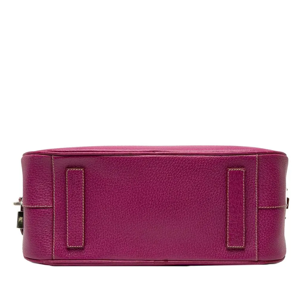 Prada Cinghiale Bauletto Handbag Pink Leather Good - Inside View