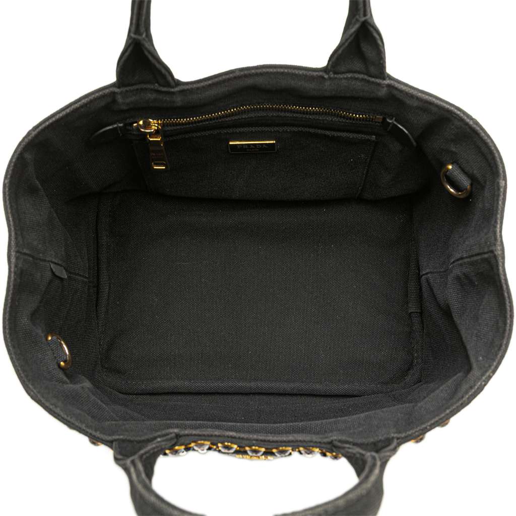 Prada Small Canvas Canapa Bijoux Satchel - 4