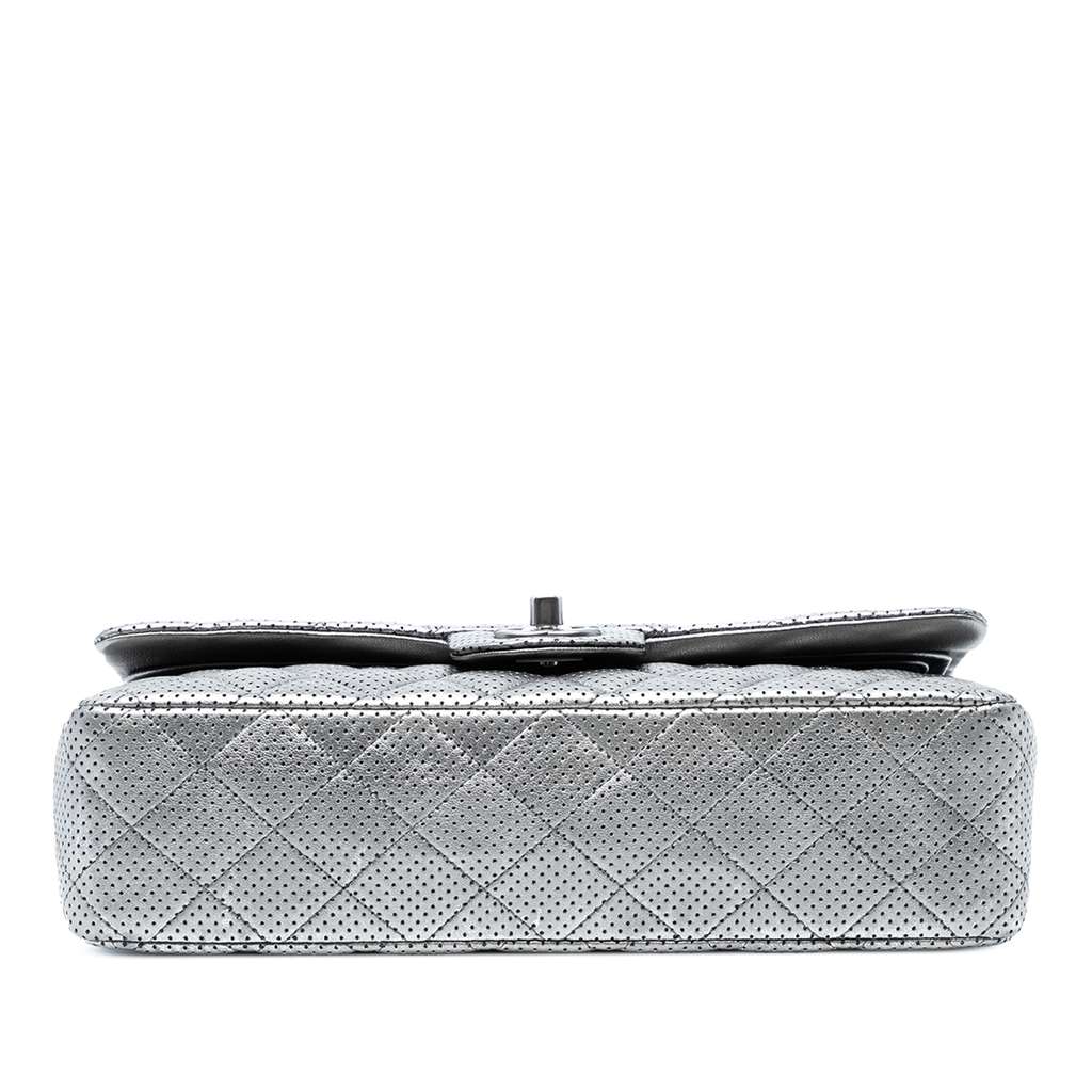 Chanel Medium Classic Perforated Lambskin Double Flap - 3
