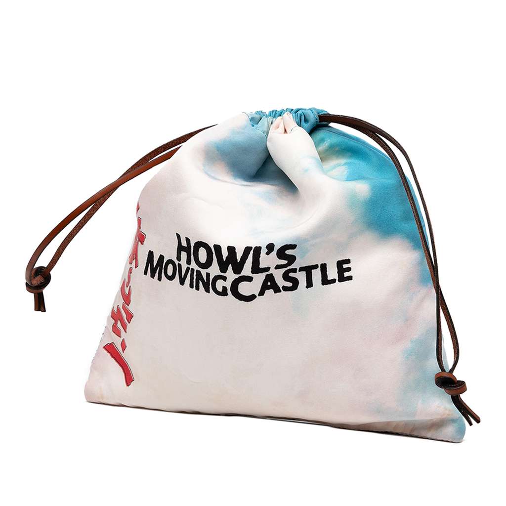 Loewe Studio Ghibli Howls Moving Castle Canvas Drawsting Pouch - Back view