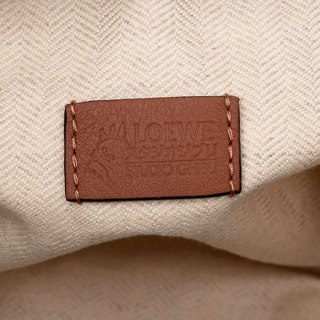 Loewe Studio Ghibli Howls Moving Castle Canvas Drawsting Pouch - Side view