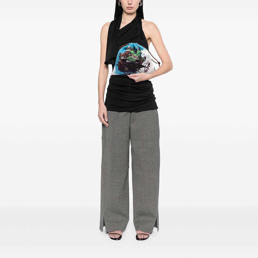 Loewe Studio Ghibli Howls Moving Castle Canvas Drawsting Pouch - Detail 2