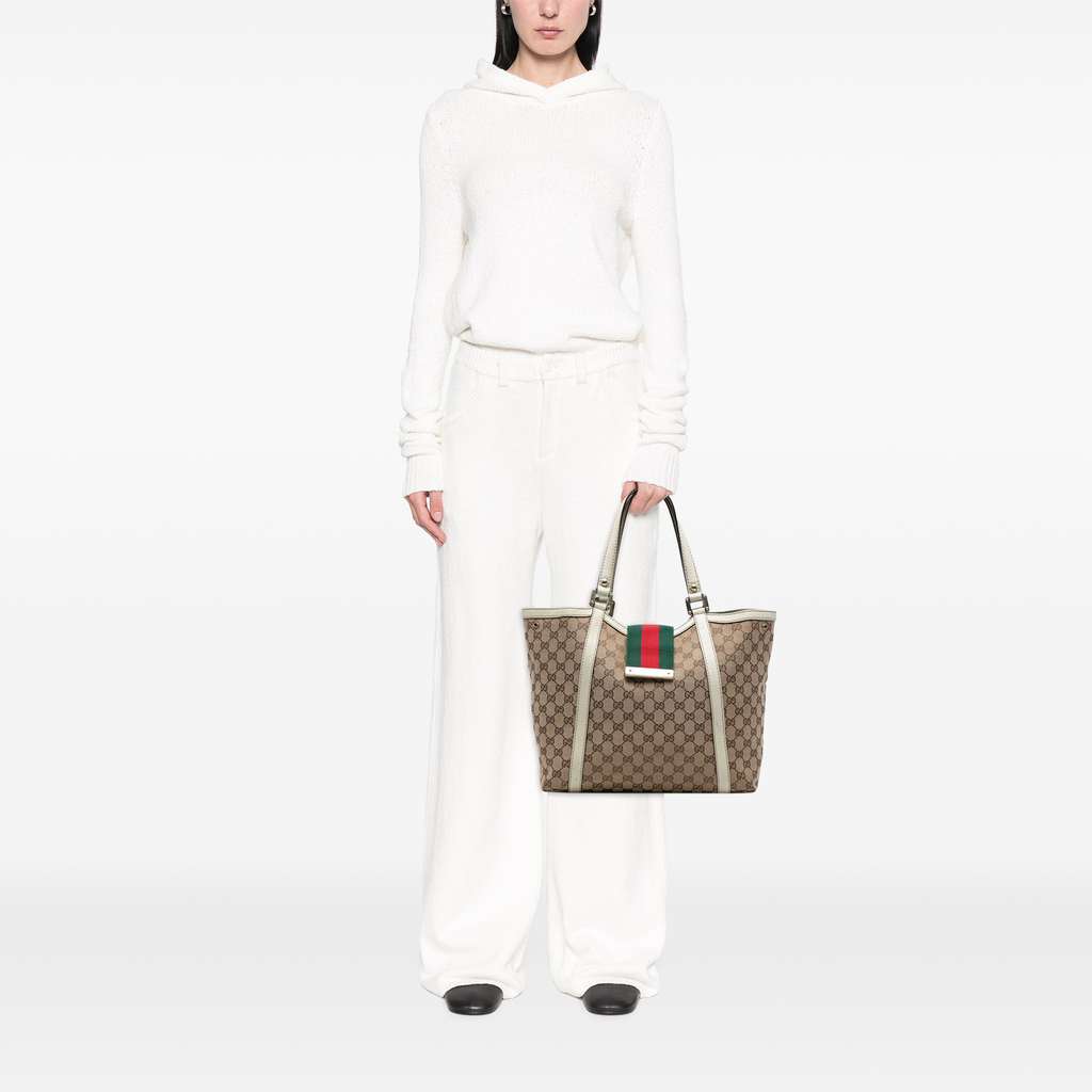 Gucci GG Canvas Web New Ladies Tote - Detail 2