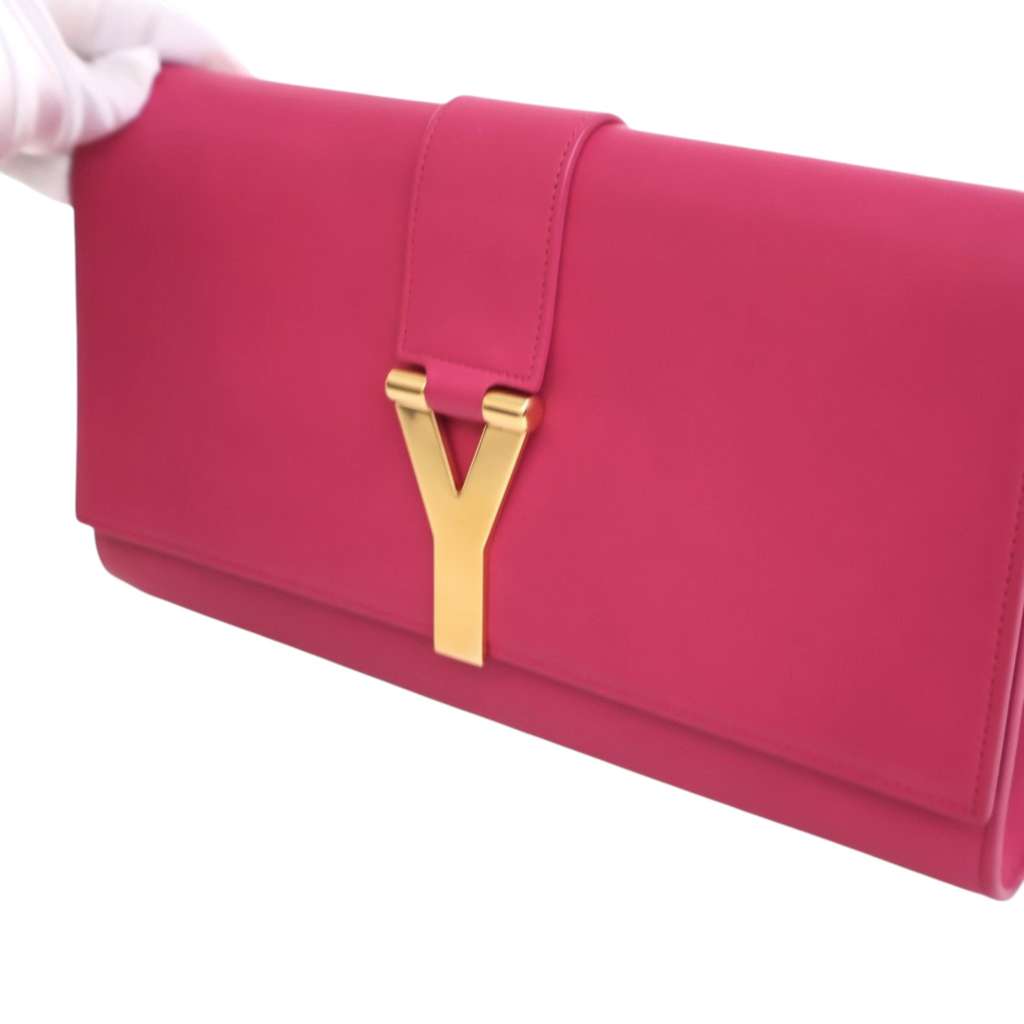 Saint Laurent Leather Chyc Ligne Clutch - 3