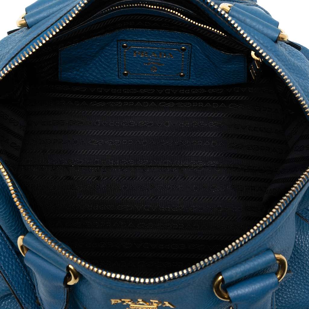 Prada Vitello Daino Zip Top Satchel - 4