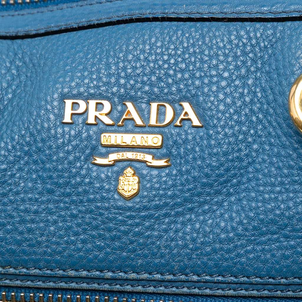 Prada Vitello Daino Zip Top Satchel - Side view