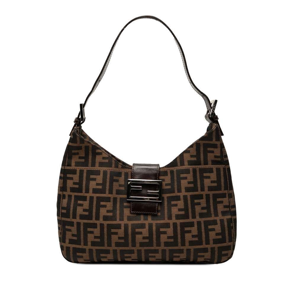 Fendi Zucca Canvas Shoulder Bag