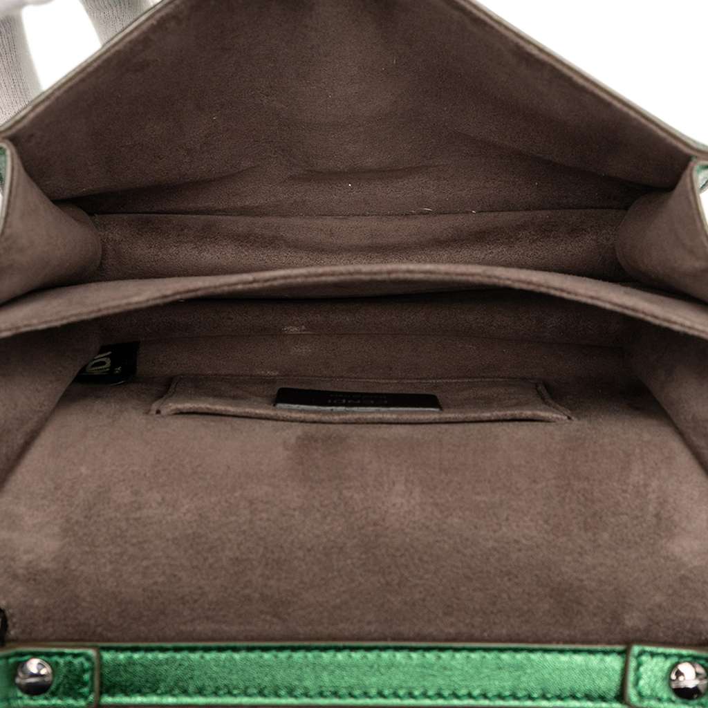 Fendi Small Leather Scalloped Kan I Crossbody - 4