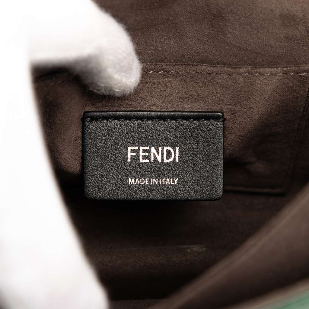 Fendi Small Leather Scalloped Kan I Crossbody - Side view