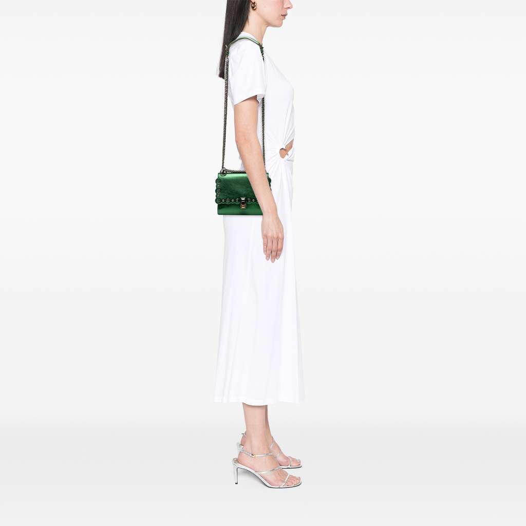 Fendi Small Leather Scalloped Kan I Crossbody - Detail 2