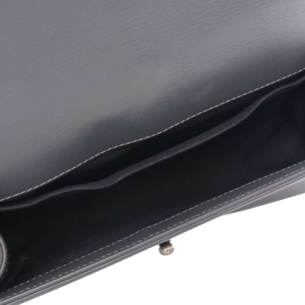 Chanel Old Medium Braided Tweed and Calfskin Boy Flap - Side view