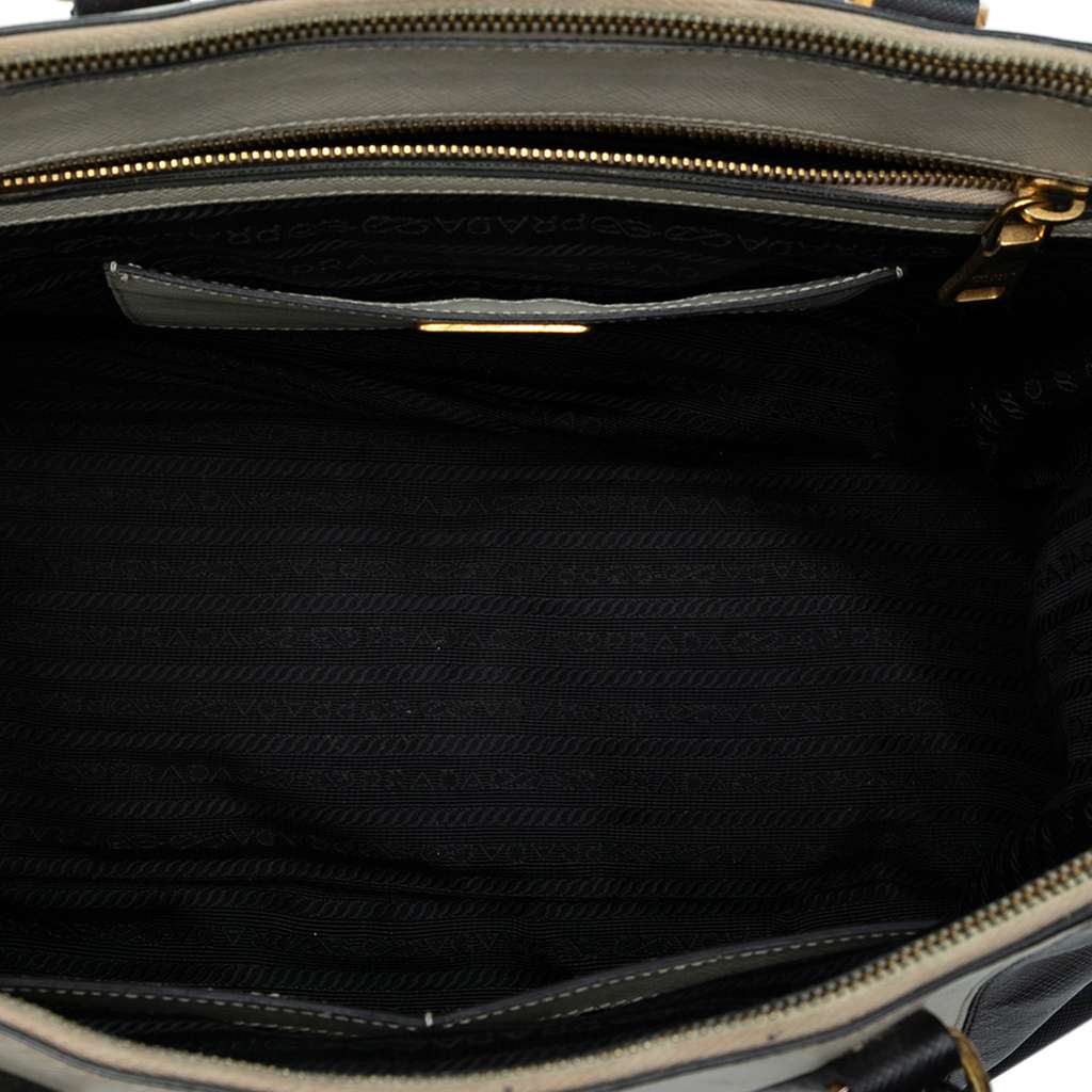 Prada Medium Bicolor Saffiano Lux Galleria Double Zip Satchel - 4