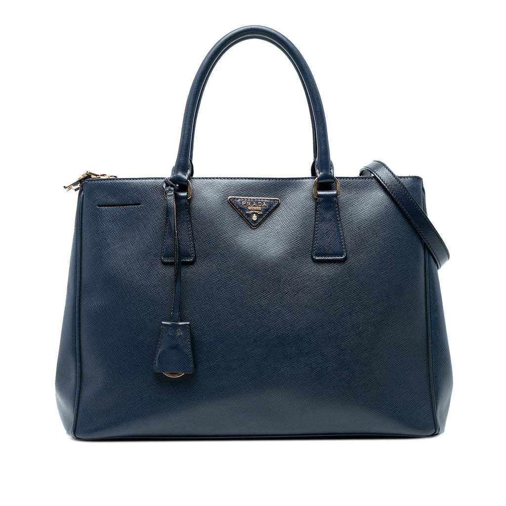 Prada Medium Saffiano Lux Galleria Double Zip Satchel