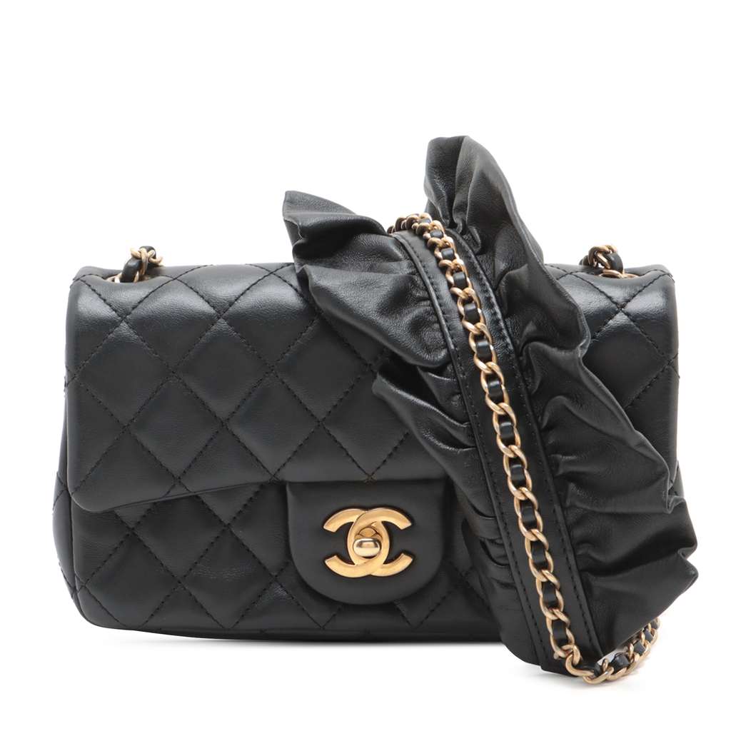 Chanel Mini Rectangular Classic Lambskin Romance Single Flap