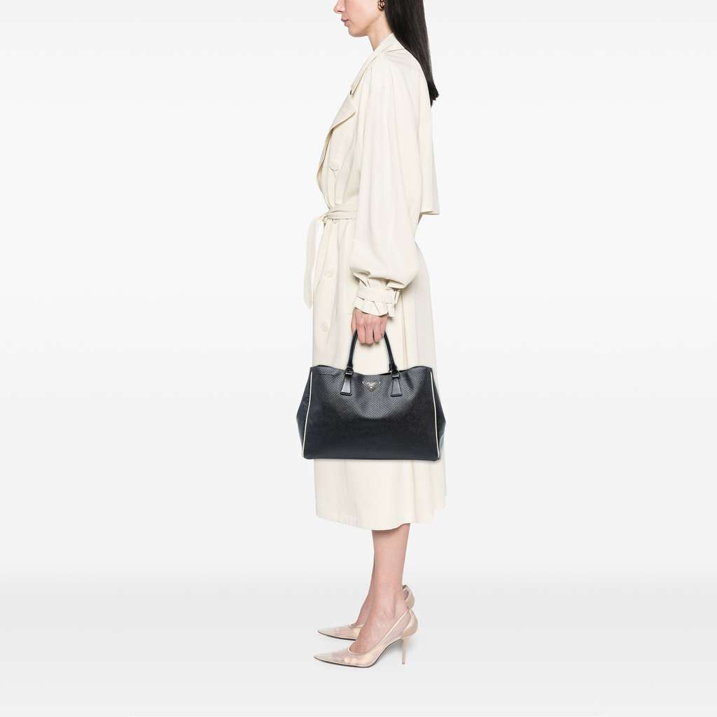 Prada Large Perforated Saffiano Lux Galleria Tote - Detail 2