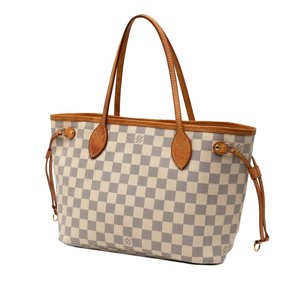 Louis Vuitton Damier Azur Neverfull PM - Back view
