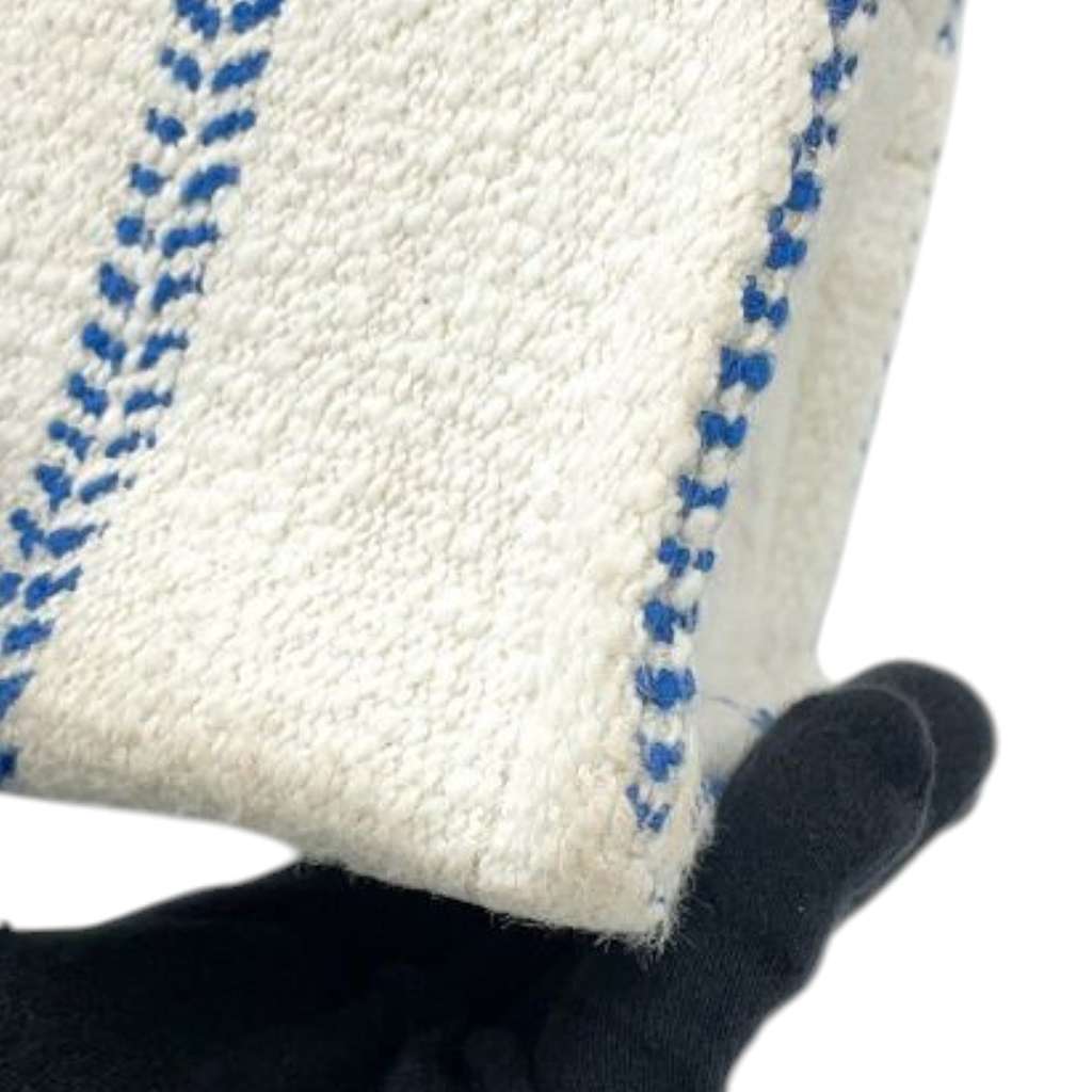 Celine Small Wool Cuir Triomphe Stripe Cabas Thais Satchel - Side view