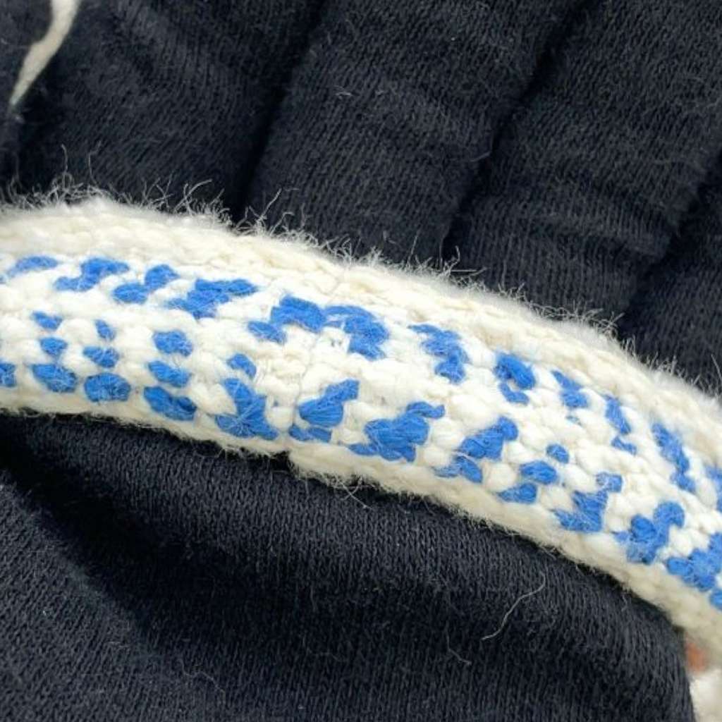 Celine Small Wool Cuir Triomphe Stripe Cabas Thais Satchel - Image 11