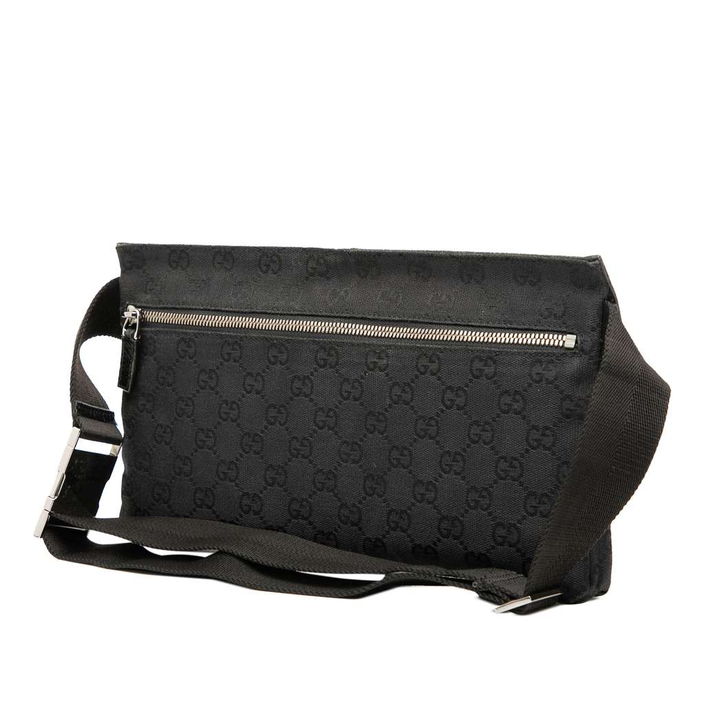 Gucci GG Canvas Double Pocket Belt Bag - 2