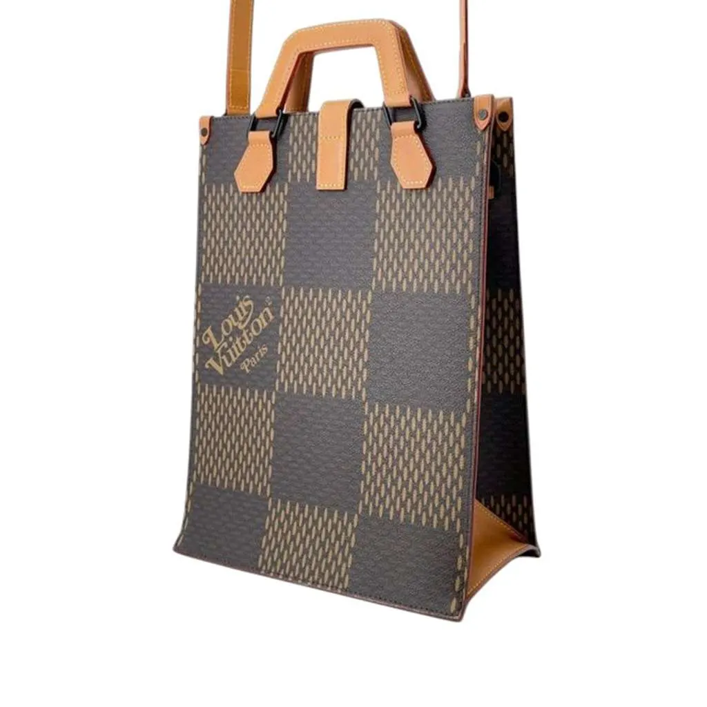 Louis Vuitton Nigo Giant Damier Ebene Monogram Mini Tote Brown Good - Back View