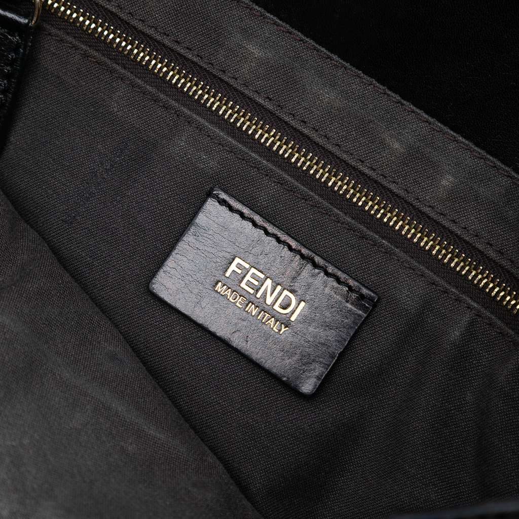 Fendi Leather Baguette Chain Flap Crossbody - Side view