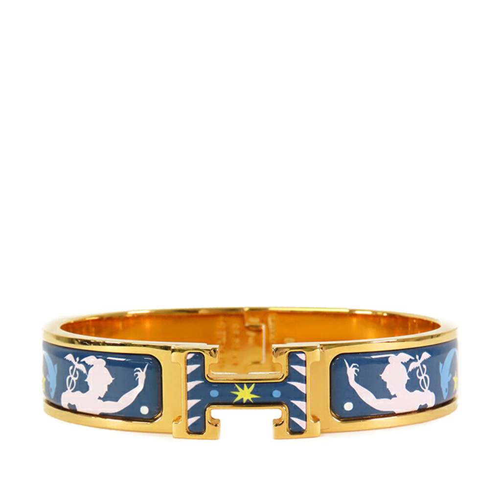 Hermès Narrow Enamel Sous le Charm d Orphee Clic H Bracelet PM