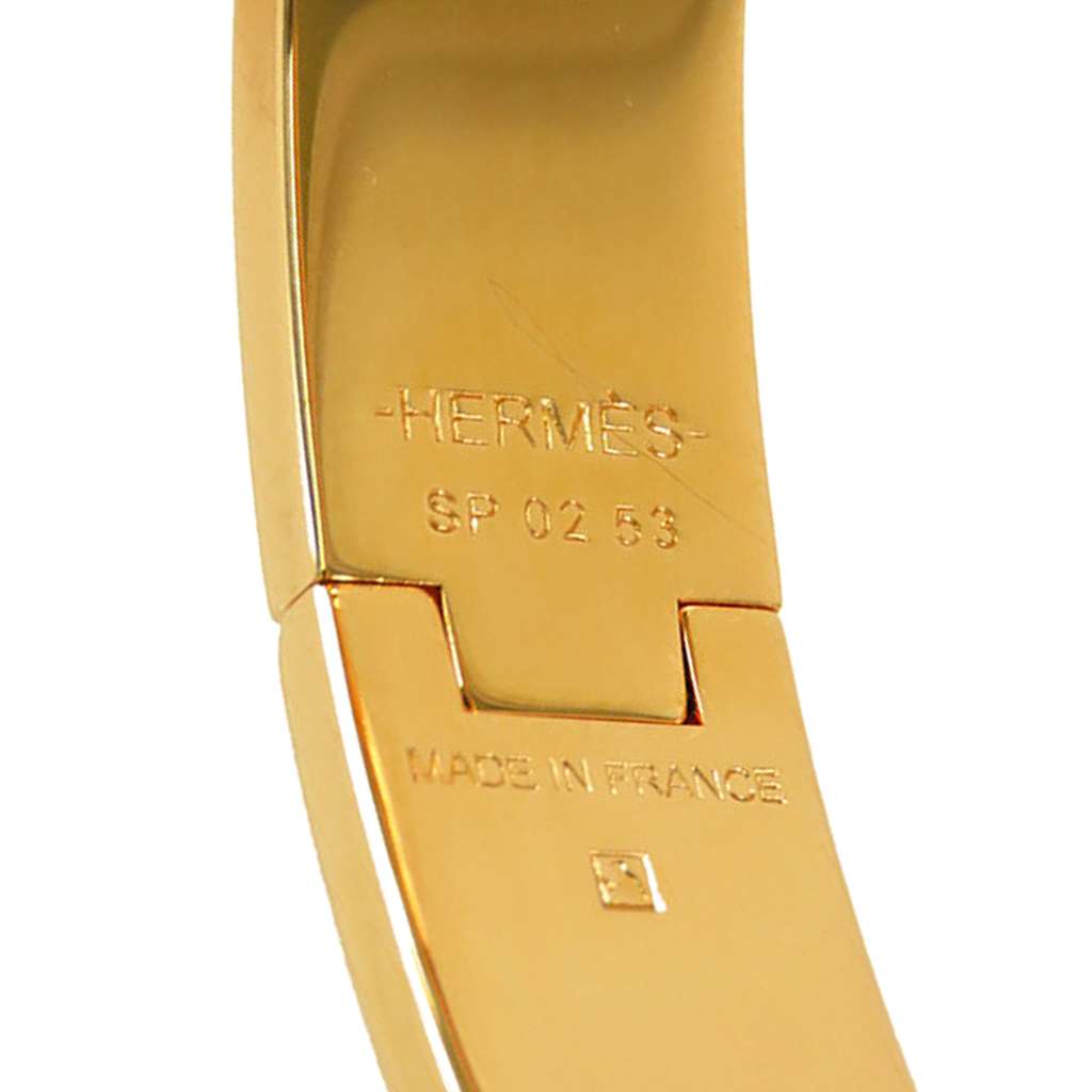 Hermès Narrow Enamel Sous le Charm d Orphee Clic H Bracelet PM - Side view