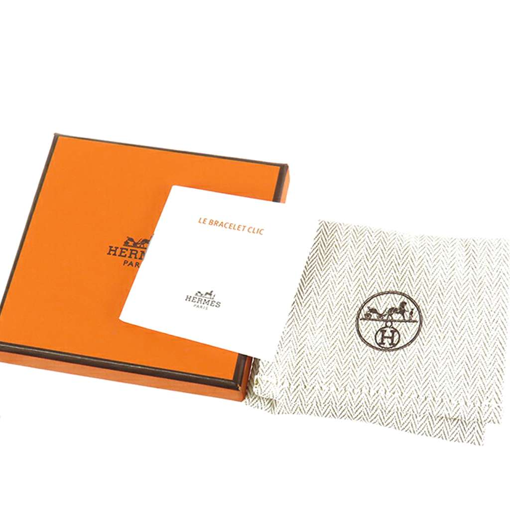 Hermès Narrow Enamel Sous le Charm d Orphee Clic H Bracelet PM - Image 10